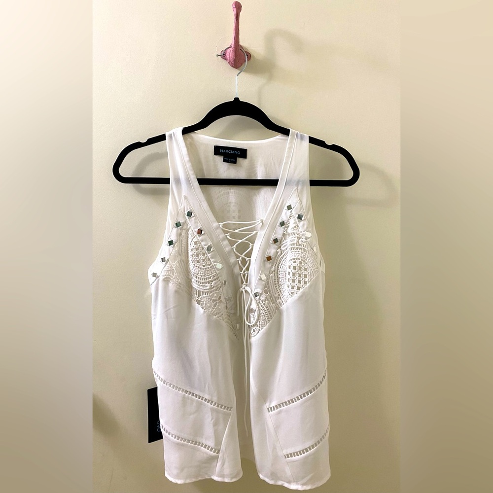 Marciano White Sleeveless Woman’s Top